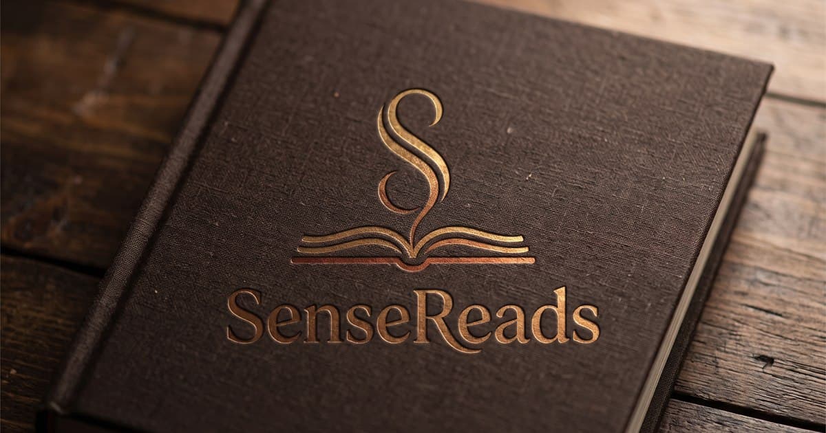 SenseReads Manifiesto - Libro artesanal y logotipo